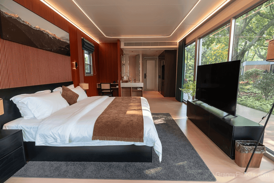 Granny flat kit bathroom and interior detail