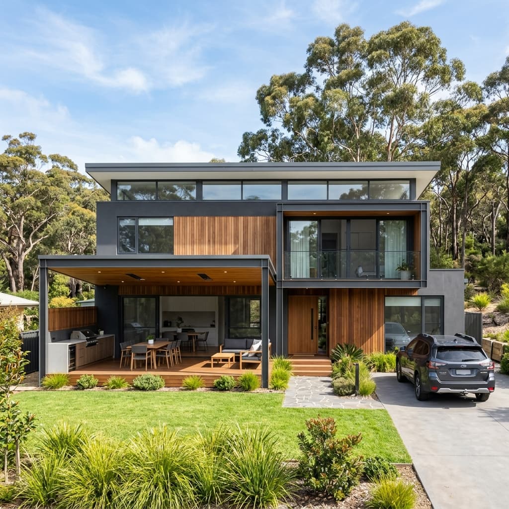 Custom LGS kit home exterior