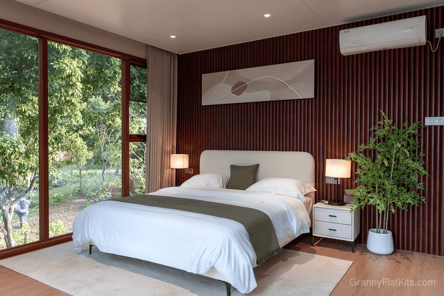 Family modular home interior main living and dining area